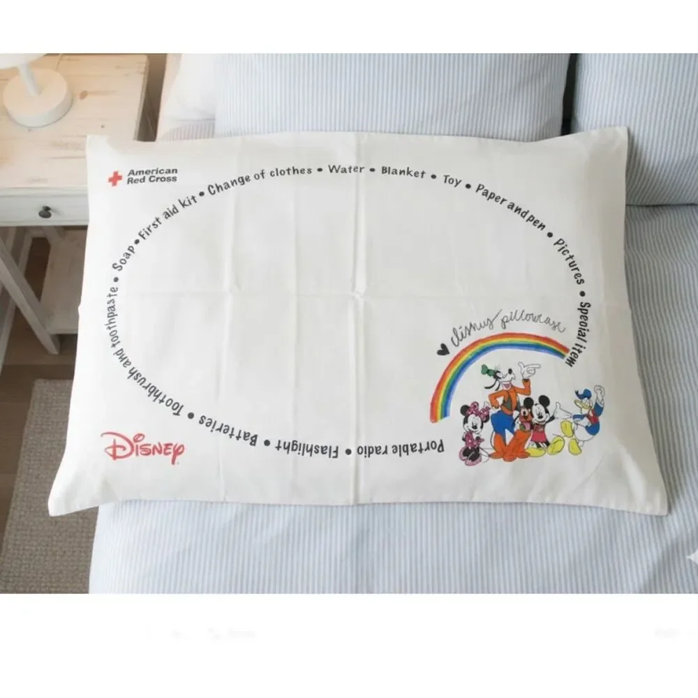 Disney Pillow Case American Red Cross First Aid Kit Supplies List RARE